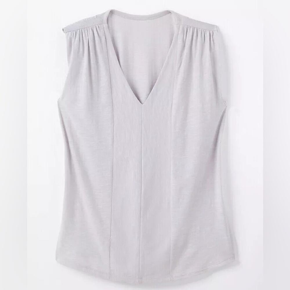 Good Hart Womens 100% Cotton‎ V-neck Tank Size Medium Lilac Clean Girl Office